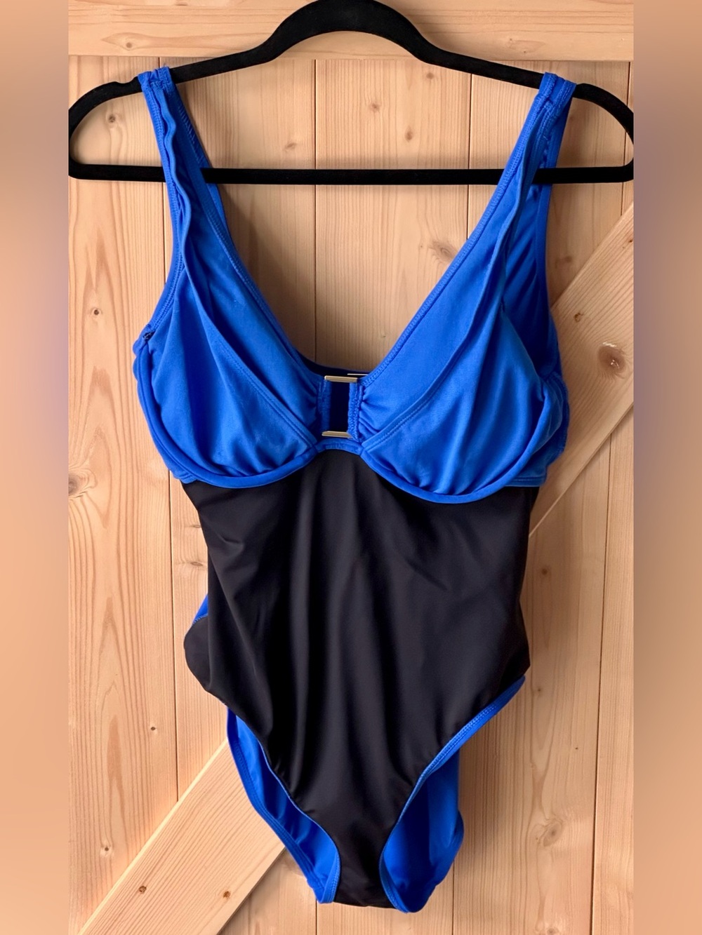 Lauren Ralph Lauren Women’s One Piece Ruched Royal Blue Swimsuit Size 8 - Picture 6 of 6